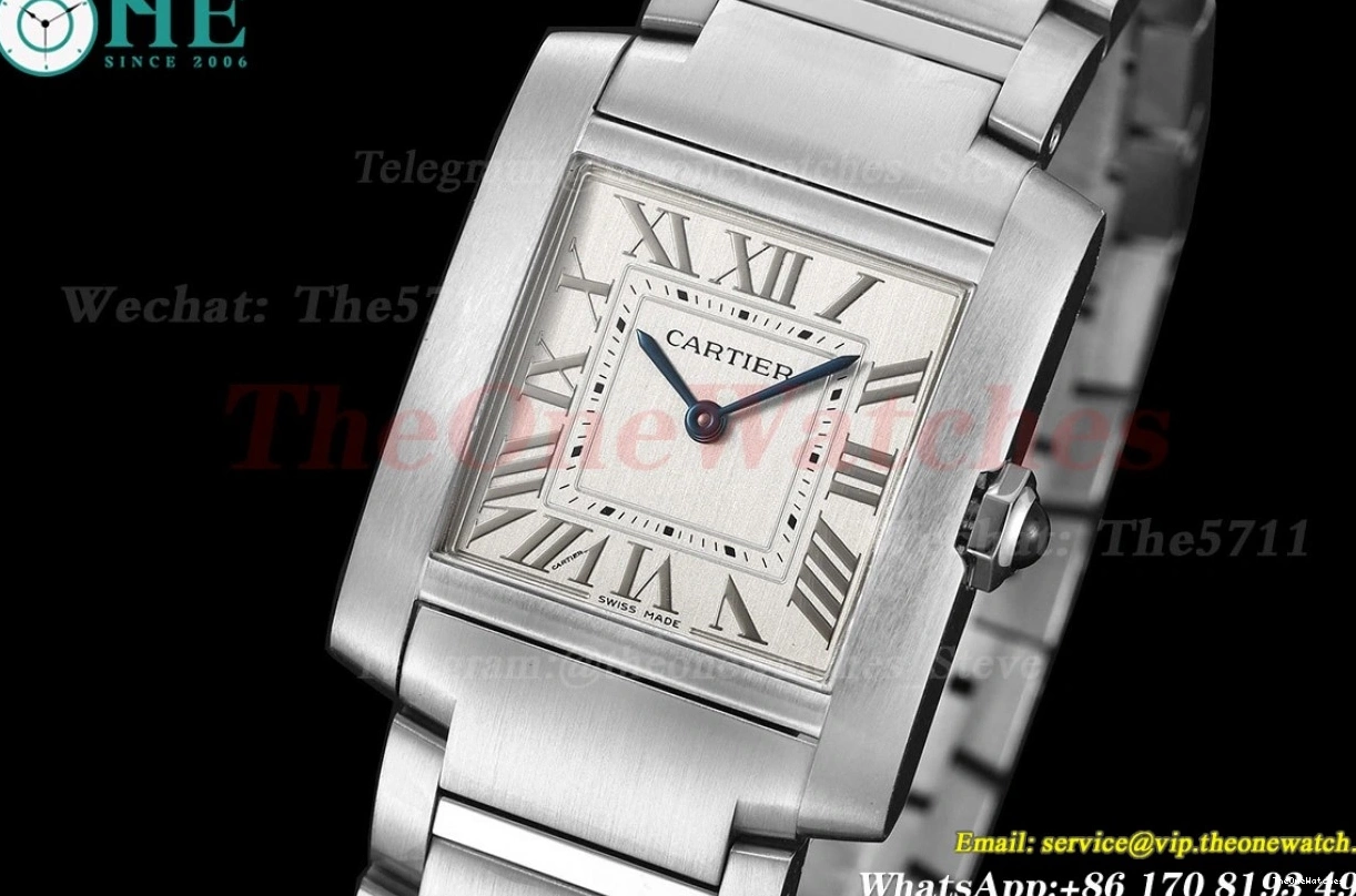 Tank SS SS 27mm Française 8848F Quartz Dial Silver 0326